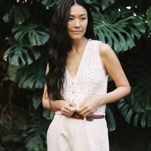 Ozma Caro Cotton Knit Vest Small